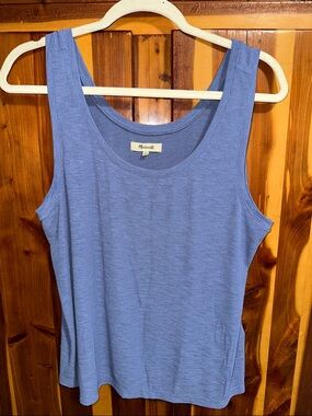 Madewell Light Blue Ribbed Tank Top